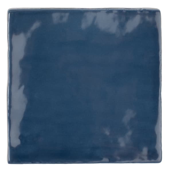 Apollo Tile Silken 3.94 in. x 3.94 in. Glossy Blue Ceramic Square Wall and Floor Tile 5.38 sq. ft./case, 50PK CRE88OCN44A - main